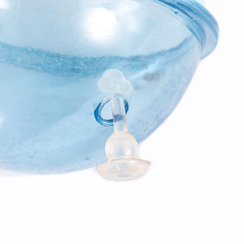 2x 5pcs Clear Round Fishing Bobber Floats Buoy Airlock Strike Indicators Blue