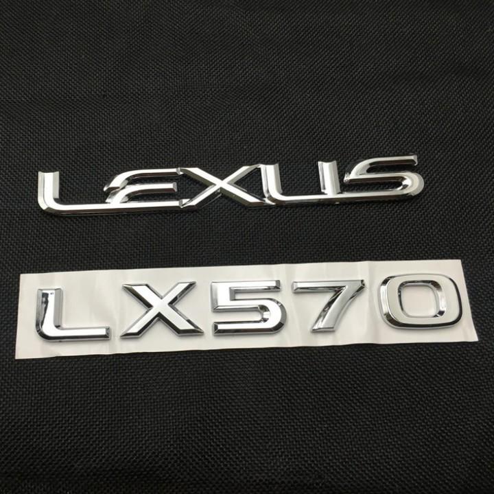 Decal tem chữ Lexus dán đuôi xe ô tô - Kích thước 19 x 2.4cm - Mã: LX01