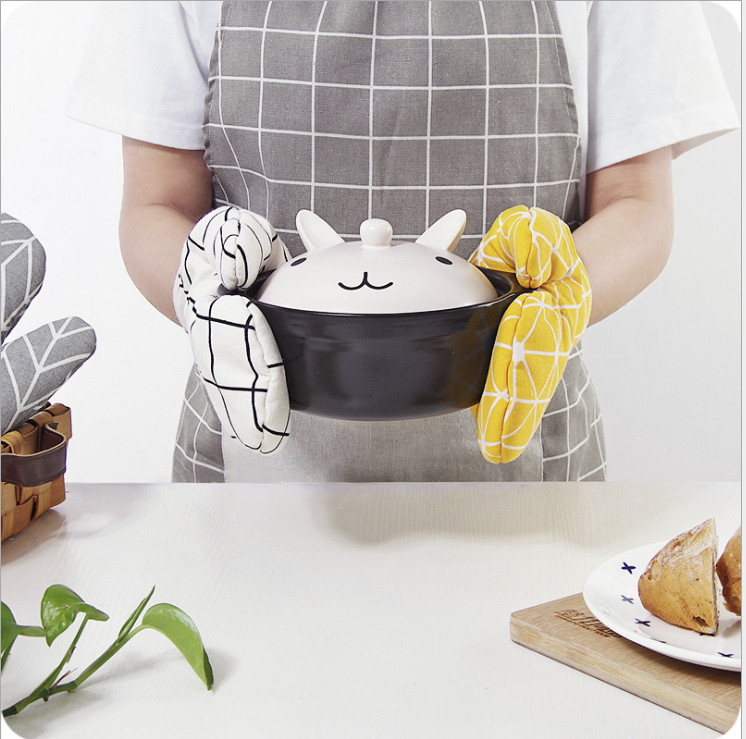 Găng tay nhà bếp cách nhiệt cao cấp - Giao ngẫu nhiên 6007