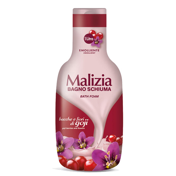 Sữa Tắm Maliza Goji Berries & Flowers Bagno Schiuma bath Foam 1000ml tặng kèm móc khóa