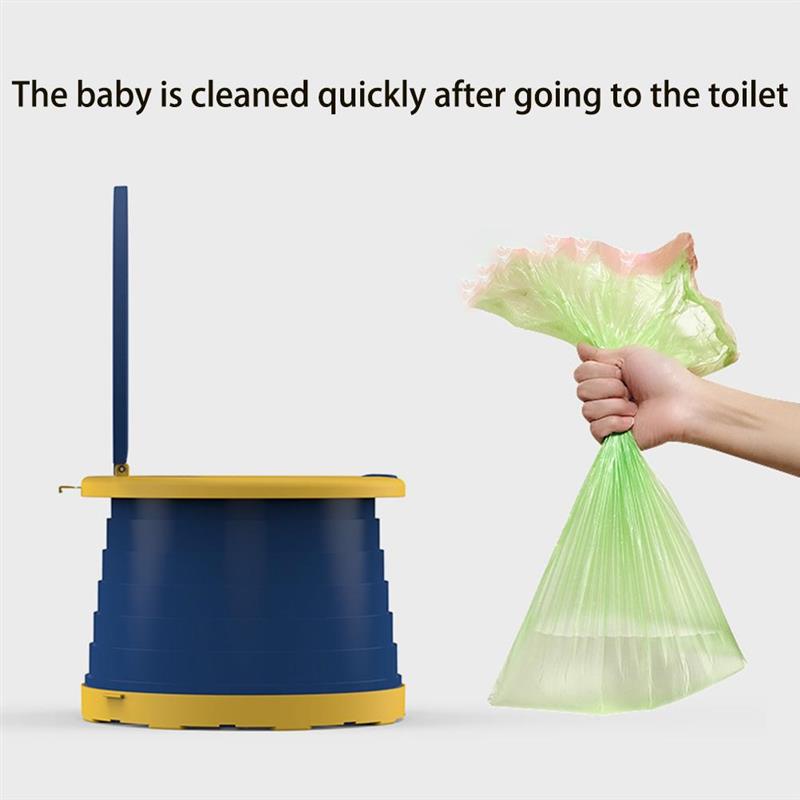 Hình ảnh Bô vệ sinh cho bé KidAndMom gấp gọn di động thuận tiện để trong nhà hoặc đi du lịch