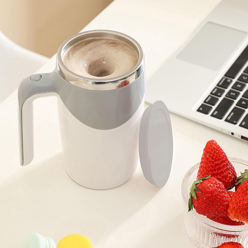 Cốc Khuấy Tự Động Pha Cafe, Sữa, Cốc Khuấy Tự Động 380ml Dùng Pin Lõi Inox 304 Không Rỉ Giữ Nhiệt Tốt - HÀNG CHÍNH HÃNG MINIIN