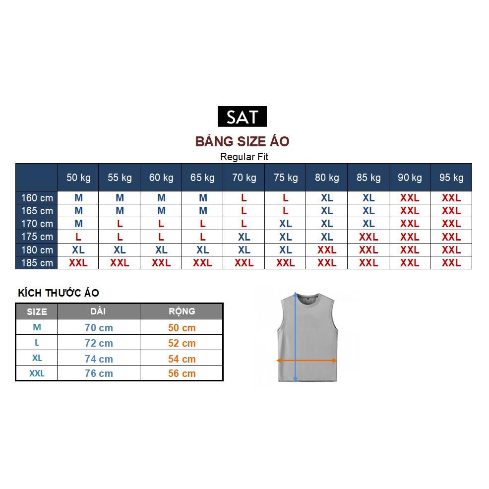 Áo thun ba lỗ tanktop nam trơn TUI-01, vải cotton mềm mịn, dày dặn, trẻ trung chuẩn form SAT