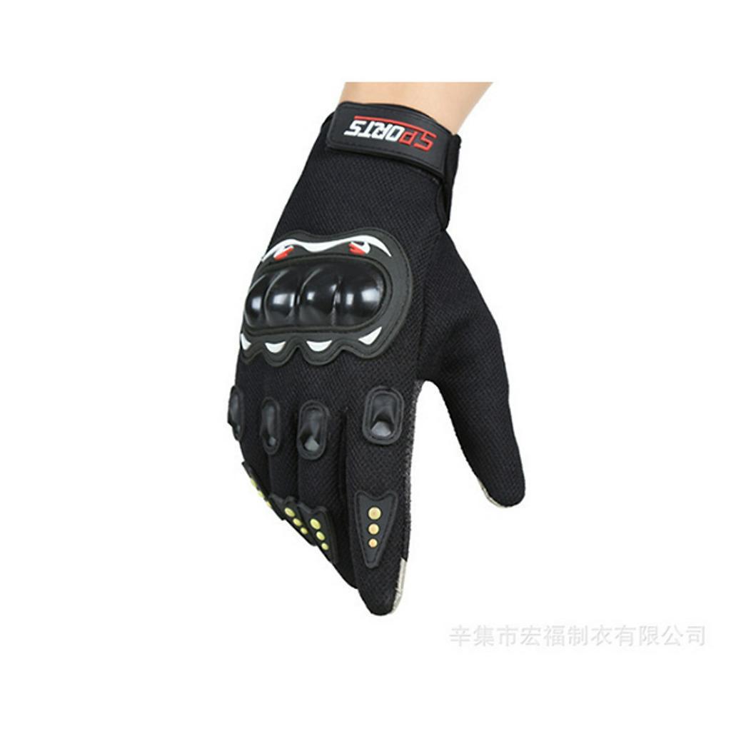 GĂNG TAY THỂ THAO SPORTS CÓ GÙ FULL NGÓN - Màu Đen