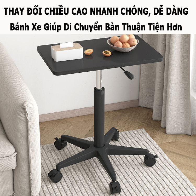 Bàn Học Nâng Hạ Thủy Lực; Bàn Làm Việc Di Động Văn Phòng; Bàn Ăn Có Bánh Xe; Thay Đổi Chiều Cao Thông Minh