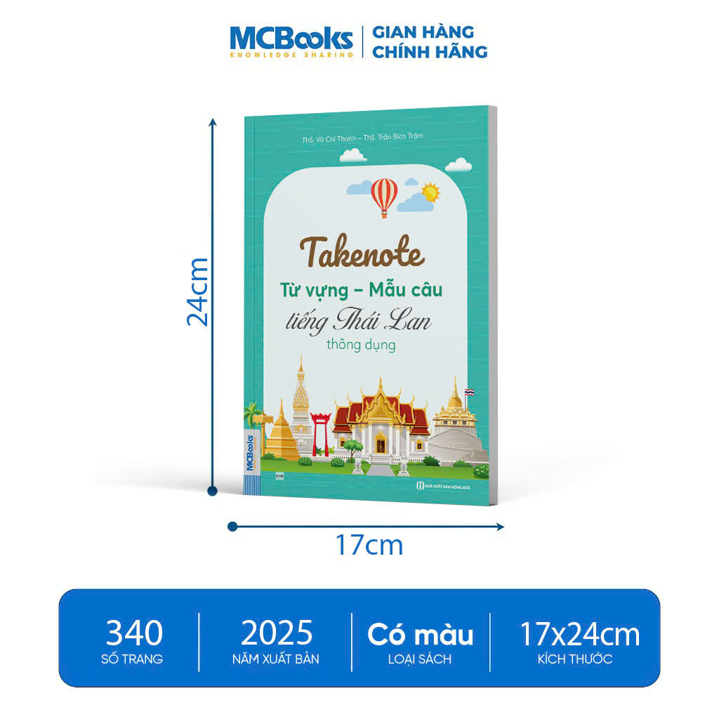 Sách - Takenote từ vựng - mẫu câu tiếng Thái Lan thông dụng