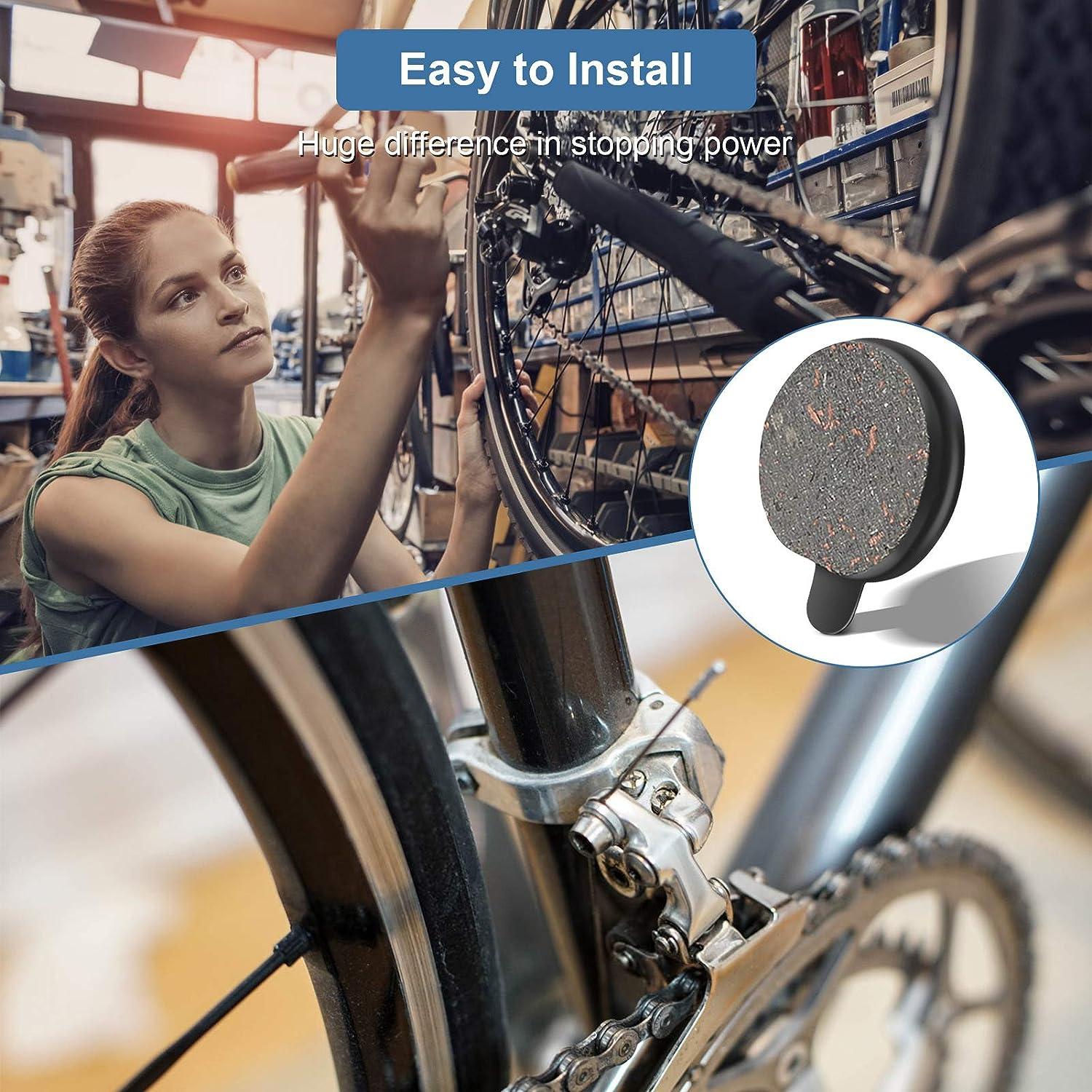 Đá phanh điện, miếng đệm phanh đĩa bán kim loại 4 cặp, miếng phanh bằng xe đạp thay thế cho xe tay ga điện 10 inch