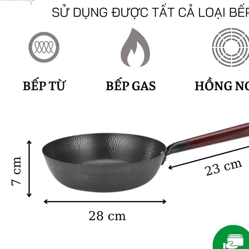 (Xả Kho) Chảo Chống Dính Sâu Lòng Longziwei Nhật Bản Size 28cm (Hàng Đẹp)