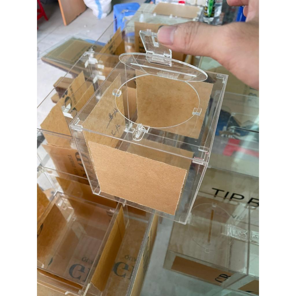 Acrylic Thùng phiếu mica, hòm thư mica, nhiều màu sắc, nhiều kích thước . - Xanh lá