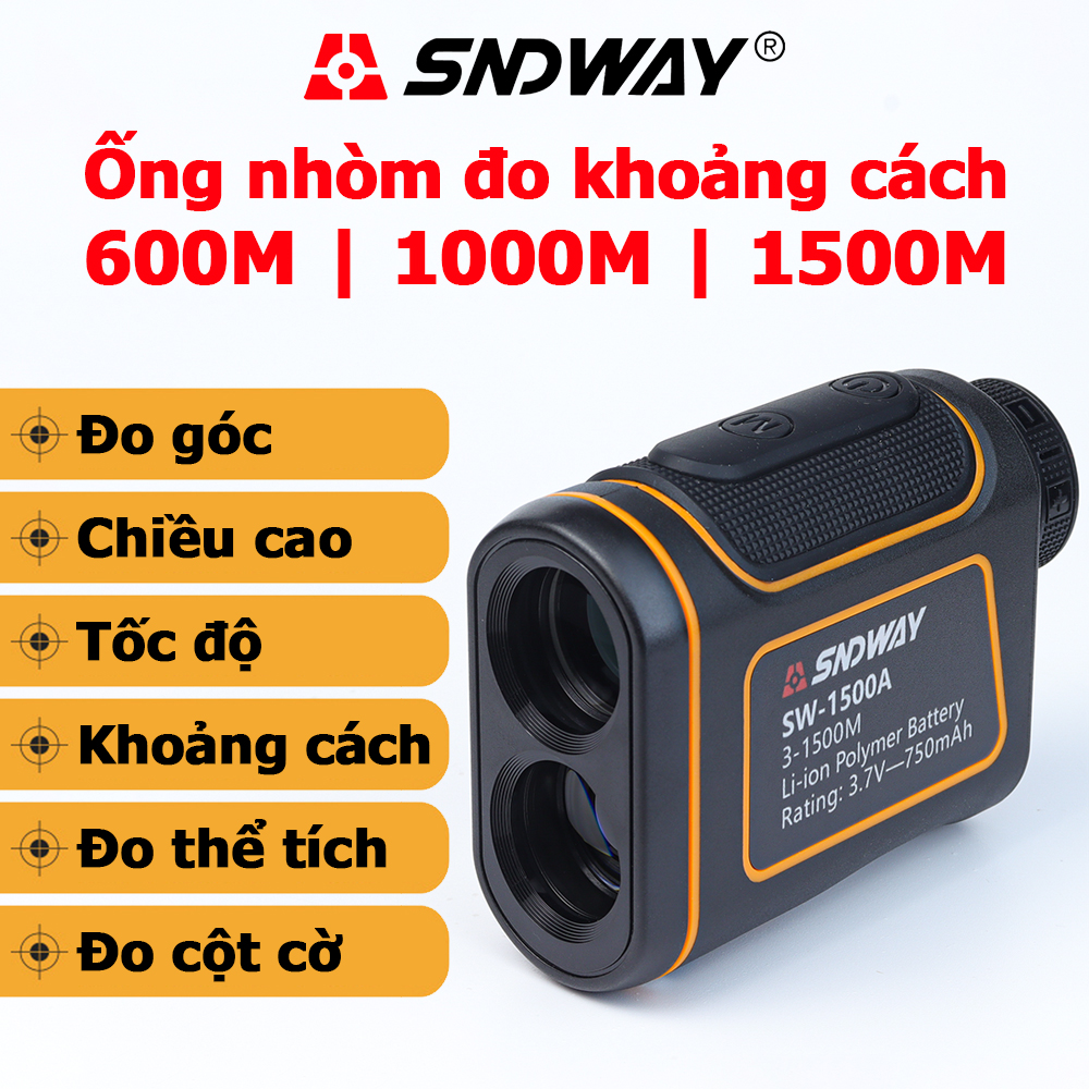 Ống nhòm đo khoảng cách chiều cao đo tốc độ đo góc SNDWAY SW-600A 600M SW-1000A 1000M SW-1500A 1500M