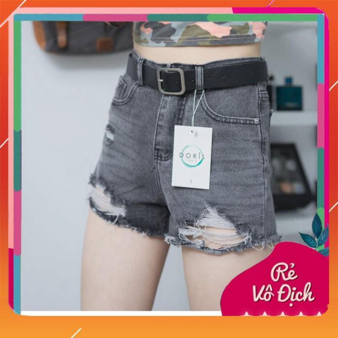 Quần Short Jean Cotton Không Giãn Rách, Quần Sooc Nữ Chất Vải Đẹp, Dễ Phối Đồ - Ảnh tự chụp