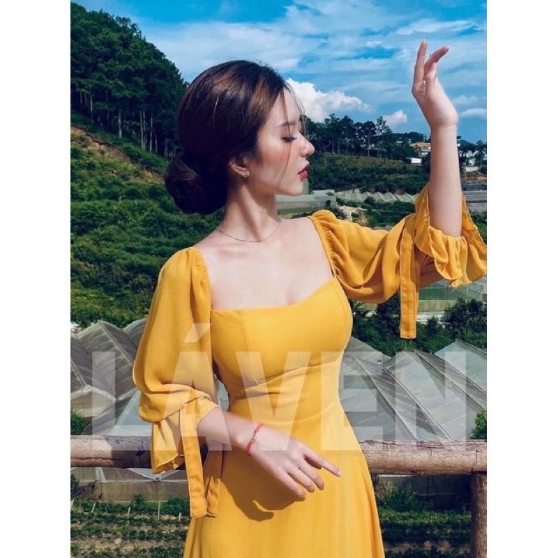 VÁY MAXI CỘT DÂY LƯNG CHỤP HÌNH SIÊU ẢO