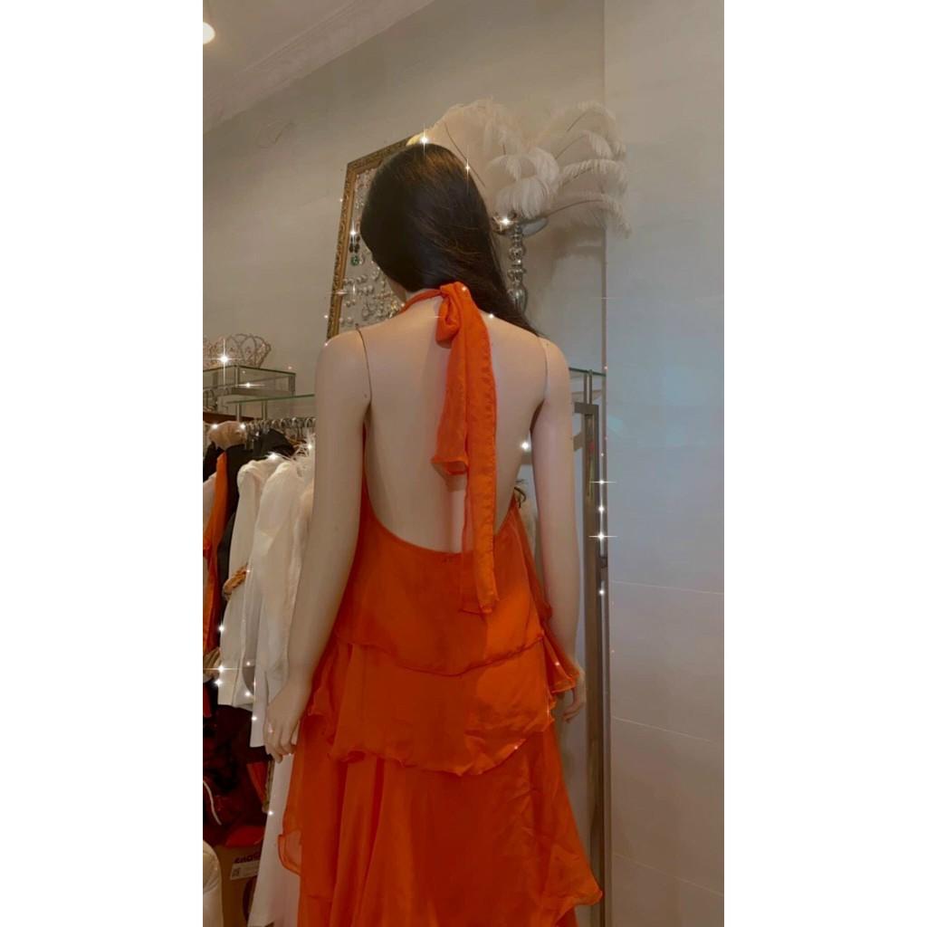 Đầm Maxi Nữ NHIHOUSE71 Cổ Yếm Đi Biển Bèo 5 Tầng Đính Bông Sang Chảnh Chất Voan Mềm Mại Nhẹ Mát 50 - 65K