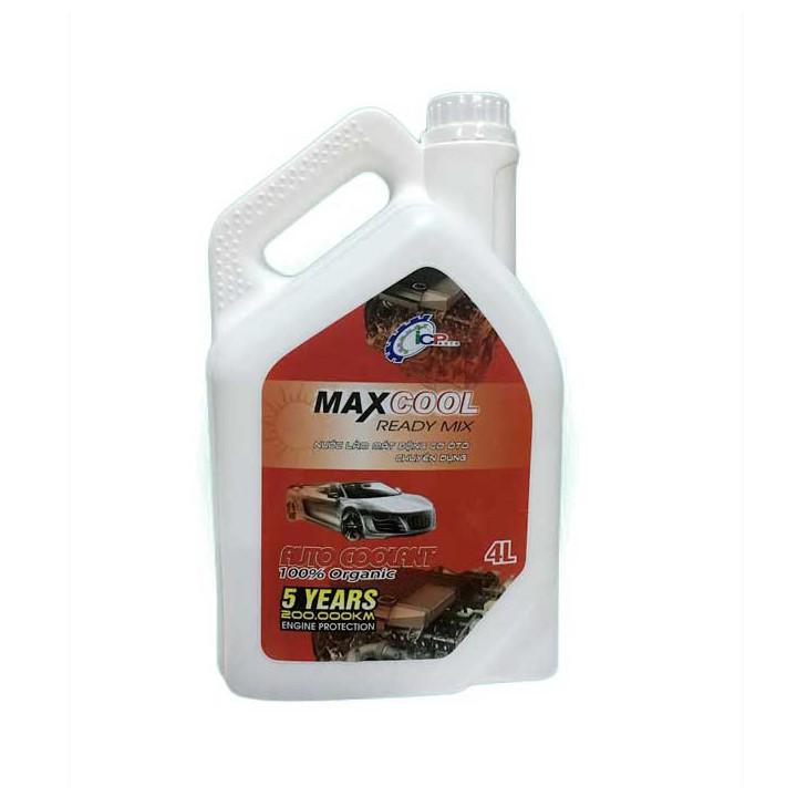 Bộ Nước làm mát xe ô tô Maxcool Standard can 4L + Súc két nước 300ml