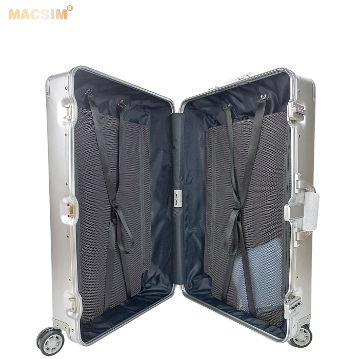 Vali hợp kim nhôm nguyên khối MS1313 Macsim cao cấp màu bạc cỡ 28 inches