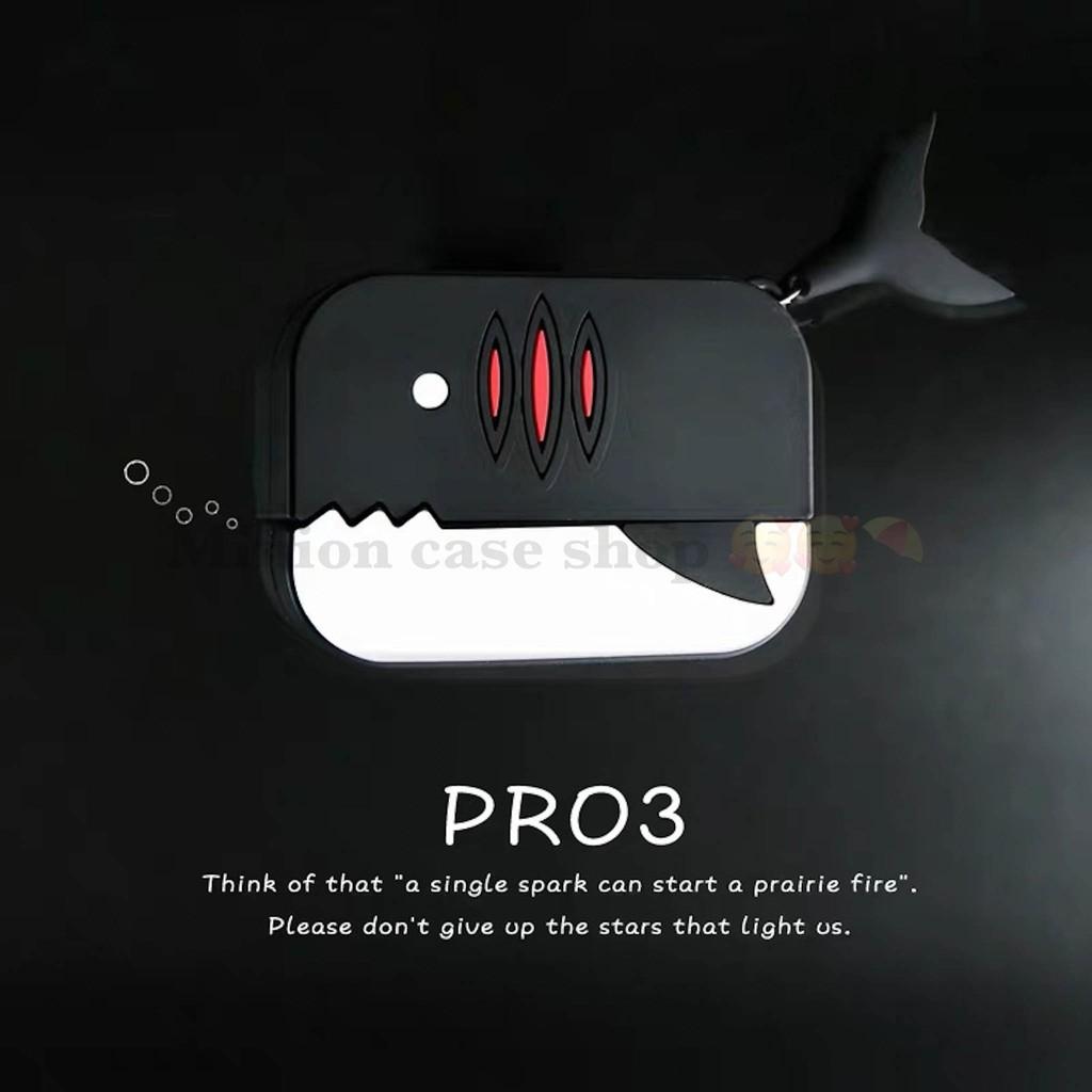 Bao Case Ốp dành cho Airpods 1/2 & cho Airpods Pro silicon 3D cá mập kute cao cấp