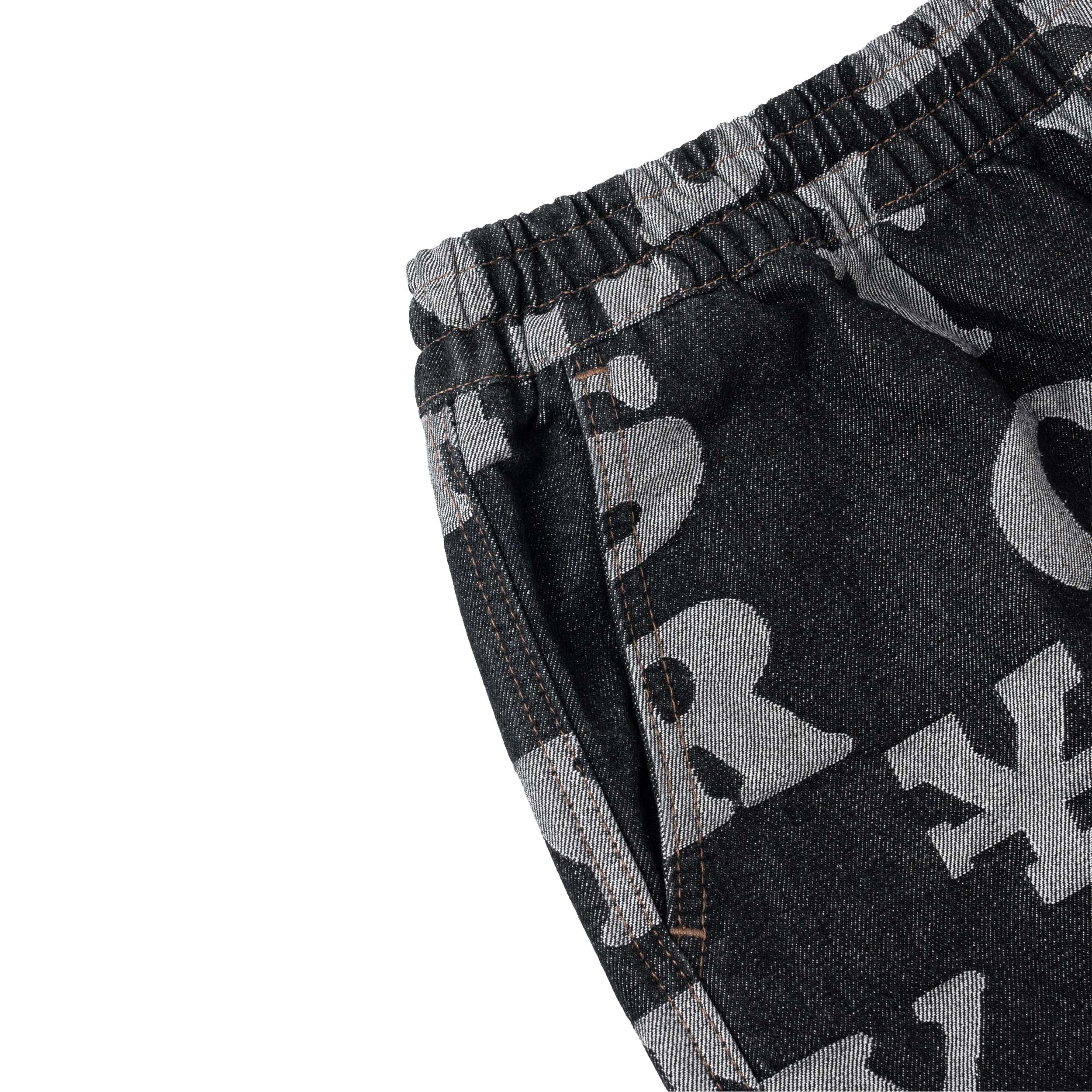 Áo Thun DirtyCoins Letters Monogram Denim Short - Black