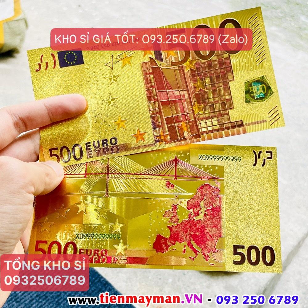 Trọn Bộ Tờ EURO Mạ Vàng Sang Chảnh Plastic 7 TỜ - Từ 5 - 500 EURO