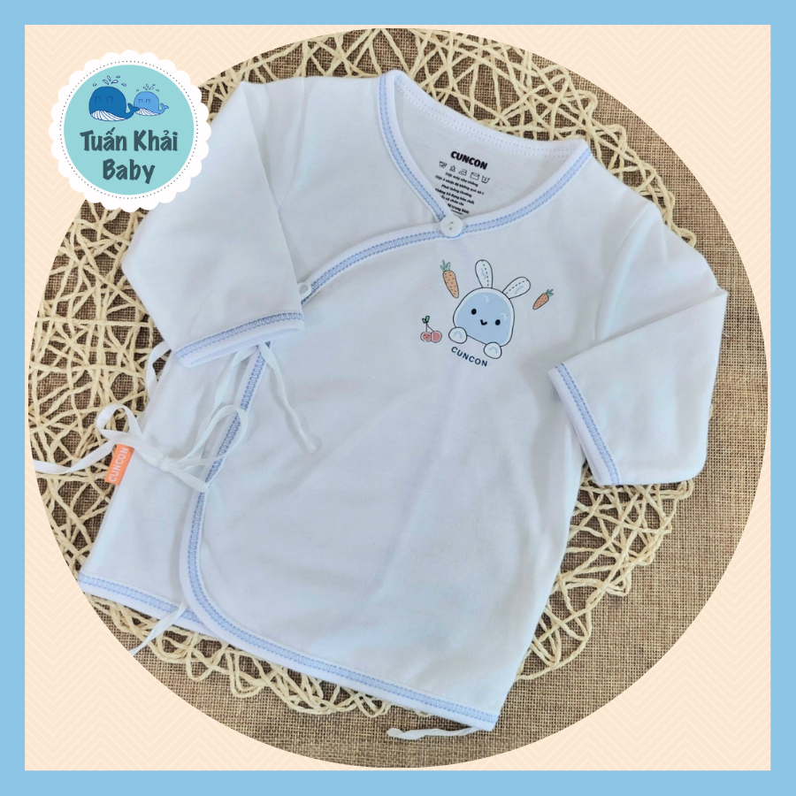 1 Áo sơ sinh Tay Dài Cột Dây cao cấp CUNCON - Chất vải cotton 100% rất mềm dịu dành riêng cho bé sơ sinh