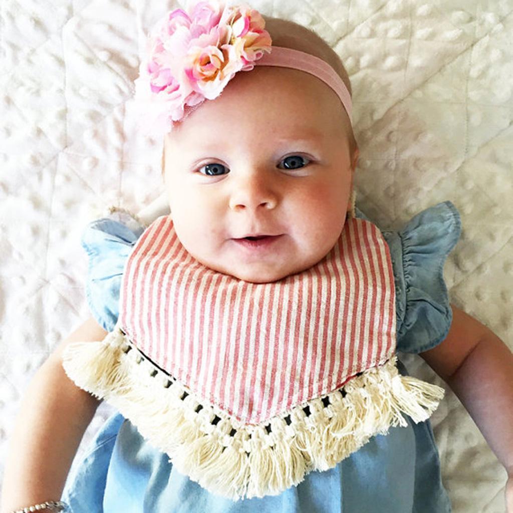 Infant Kids Baby Unisex Feeding Saliva Towel Dribble Triangle Bandana Bibs