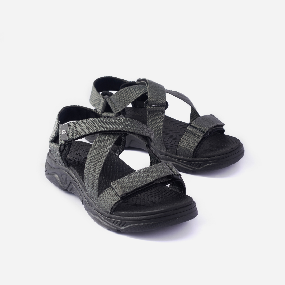 Giày Sandal Nam The Bily Quai Chéo Đôi - Màu Xám BL02X