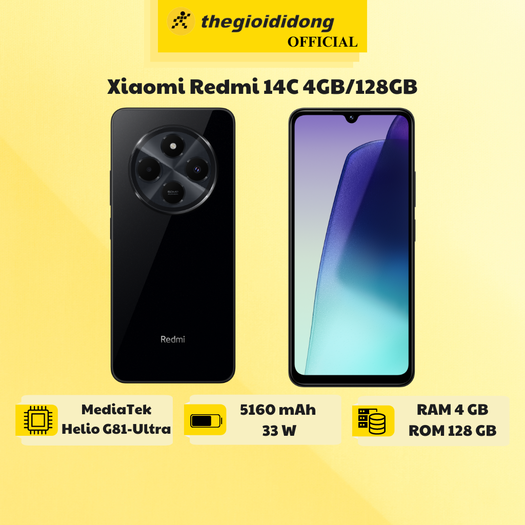 Điện thoại Xiaomi Redmi 14C 4GB/128GB - Hàng Chính Hãng