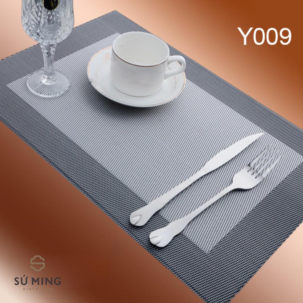 Tấm lót bàn ăn, thảm set up cao cấp placemat hình chữ nhật