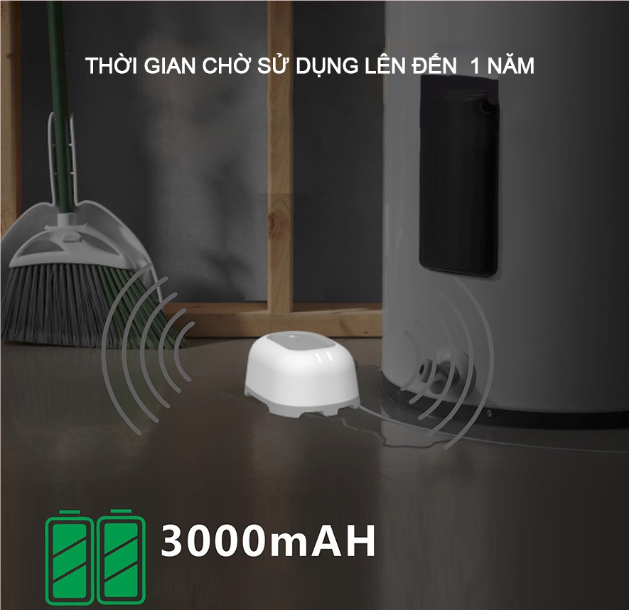 Cảm Biến Rò Rỉ Tràn Nước Có Loa Dùng Sóng Zigbee Điều Khiểu Qua Ứng Dụng Tuya TNN2