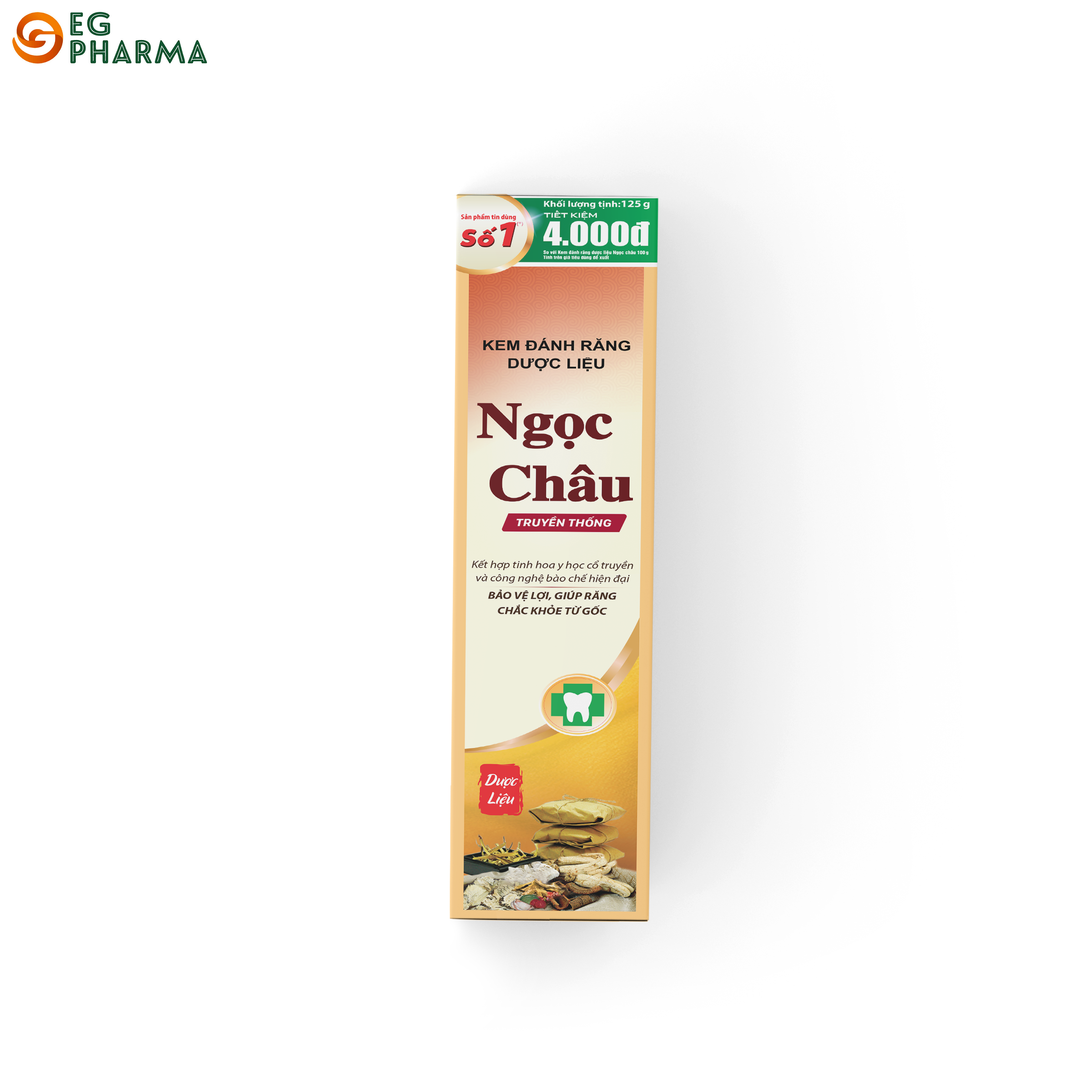 Kem đánh răng dược liệu Ngọc Châu truyền thống tuýp 125gr - NC1-02