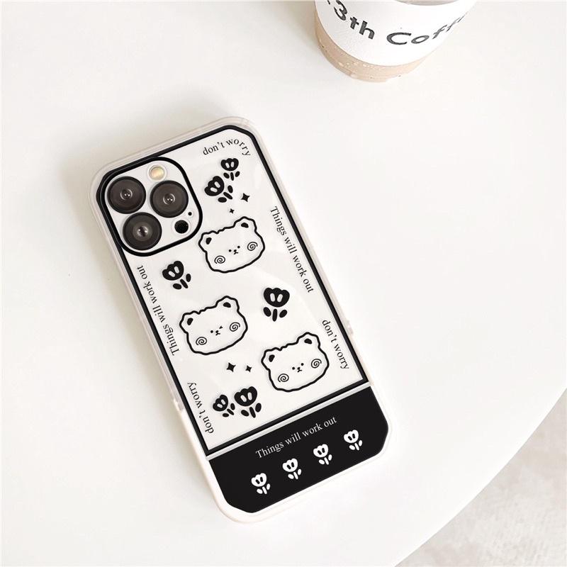 Ốp Điện Thoại Mềm TPU Chống Sốc Có Giá Đỡ In Hình Dễ Thương bảo vệ camera cho 13 PRO MAX 12 12PRO MAX 11 PRO MAX XSM 7 8