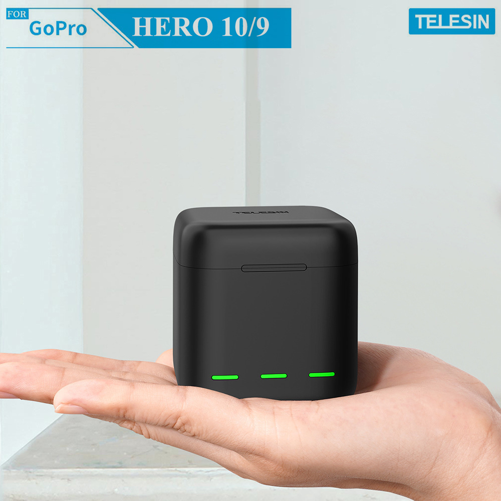 Sạc Telesin sạc 3 viên pin cùng lúc cho GoPro Hero 9, GoPro Hero 10, GoPro Hero 11, GoPro Hero 12 - (SG9-01)