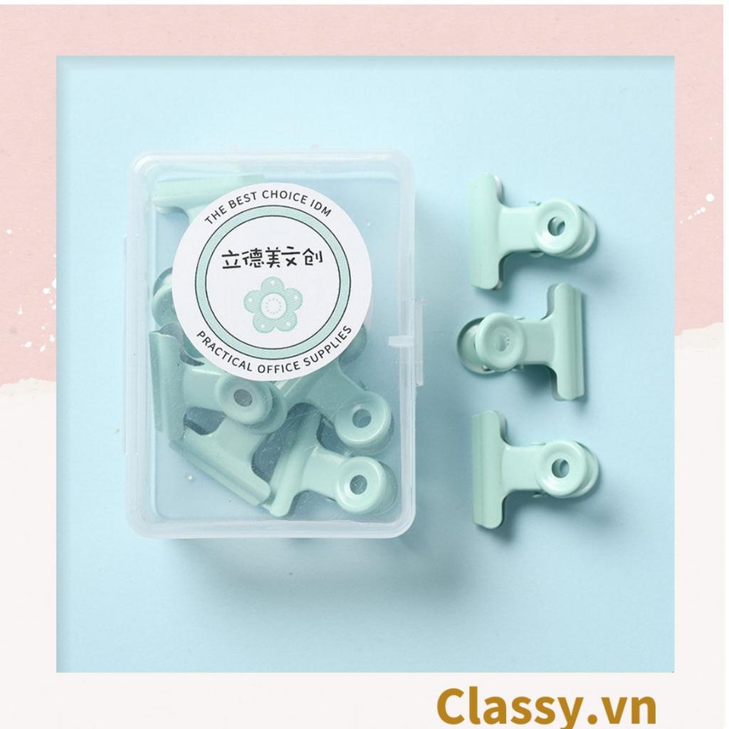 Hộp kẹp giấy Classy bằng thép không gỉ màu pastel PK1421