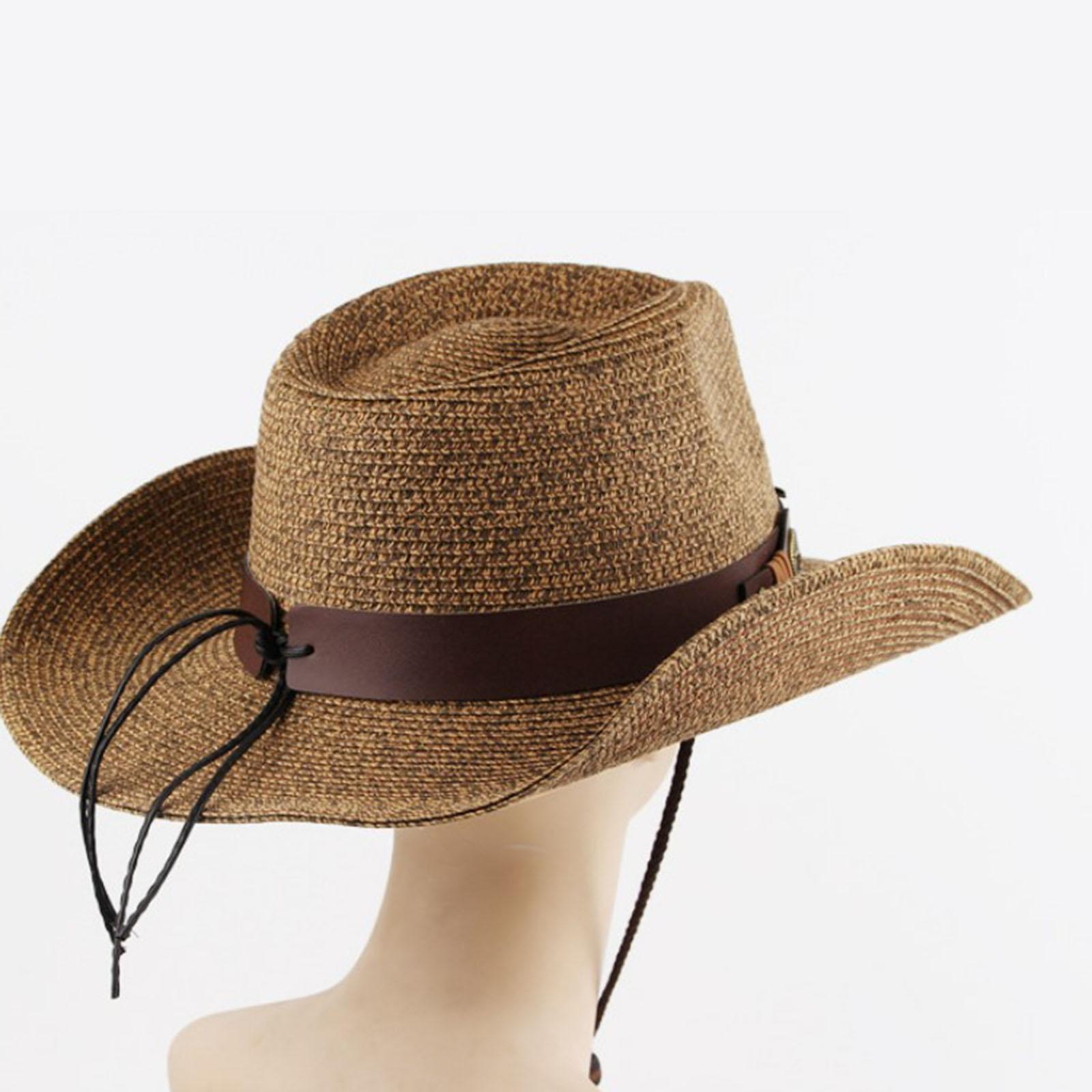 Straw Cowboy Hat Sunscreen hat Cowboy Hats for Festival