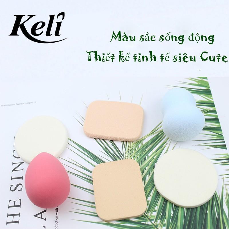 Set 6 bông mút trang điểm siêu cute đẹp mịn đàn hồi cực tốt, miếng mút trang điểm, tán kem, tán phấn