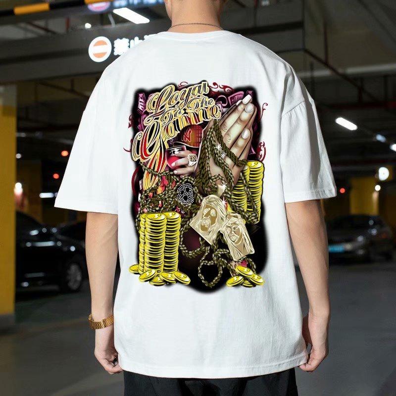 Áo Thun Nam Ngắn Tay Cổ Tròn In Hình Thời Trang