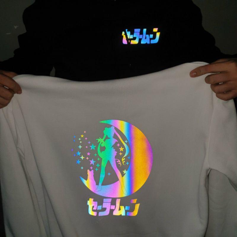 Áo hoodie thủy thủ mặt trăng phát sáng nam nữ mặc , áo khoác hoodieform rộng vải pe chống nắng chống lạnh tốt