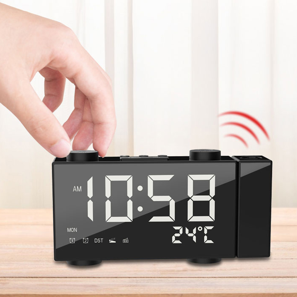 Đồng hồ báo thức kỹ thuật số đa năng có màng LCD hiển thị thời gian , dự báo thời tiết