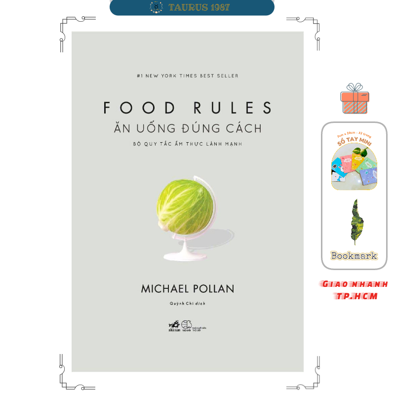 Sách - Ăn Uống Đúng Cách Bộ Quy Tắc Ẩm Thực Lành Mạnh Food Rules Tặng Kèm Bookmark Thiết Kế