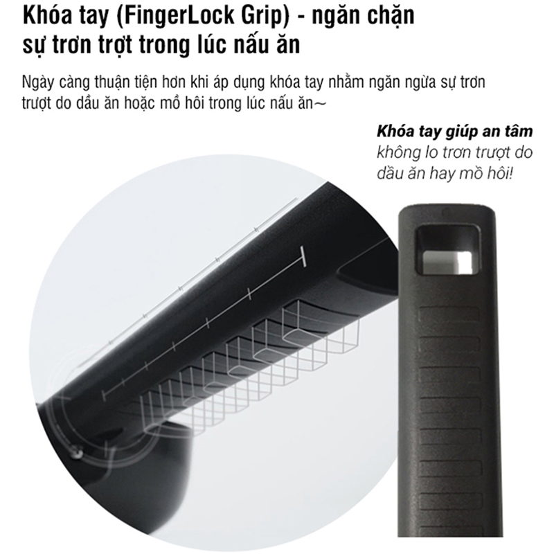 Chảo Rán Lock&amp;Lock Soma 24cm LMH1243IH - Màu Đen (Có Thể Dùng Bếp Từ)