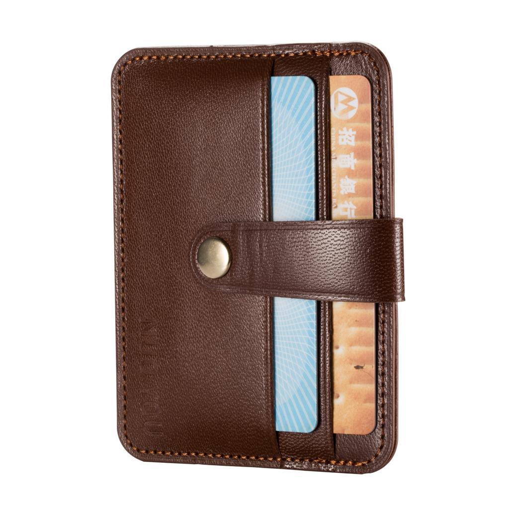 Mens Luxury Quality Suede Real Leather Credit Card ID Holder Wallet Purse Gift for Him