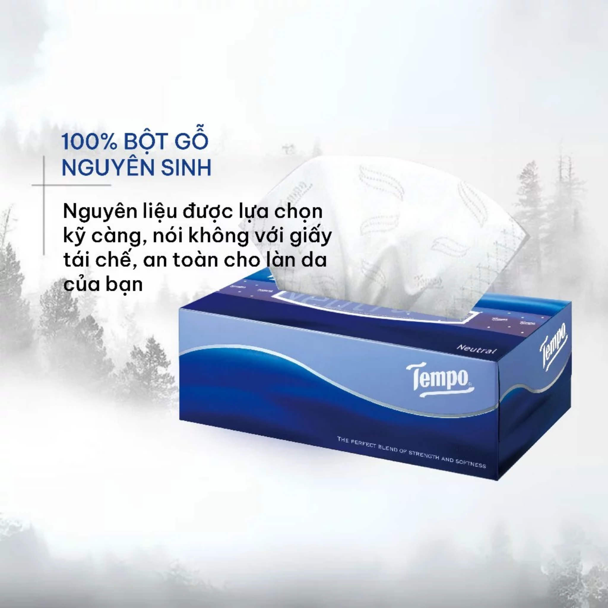 Lốc 4 Khăn Giấy Hộp Tempo 86 Tờ - Hoa Anh Đào