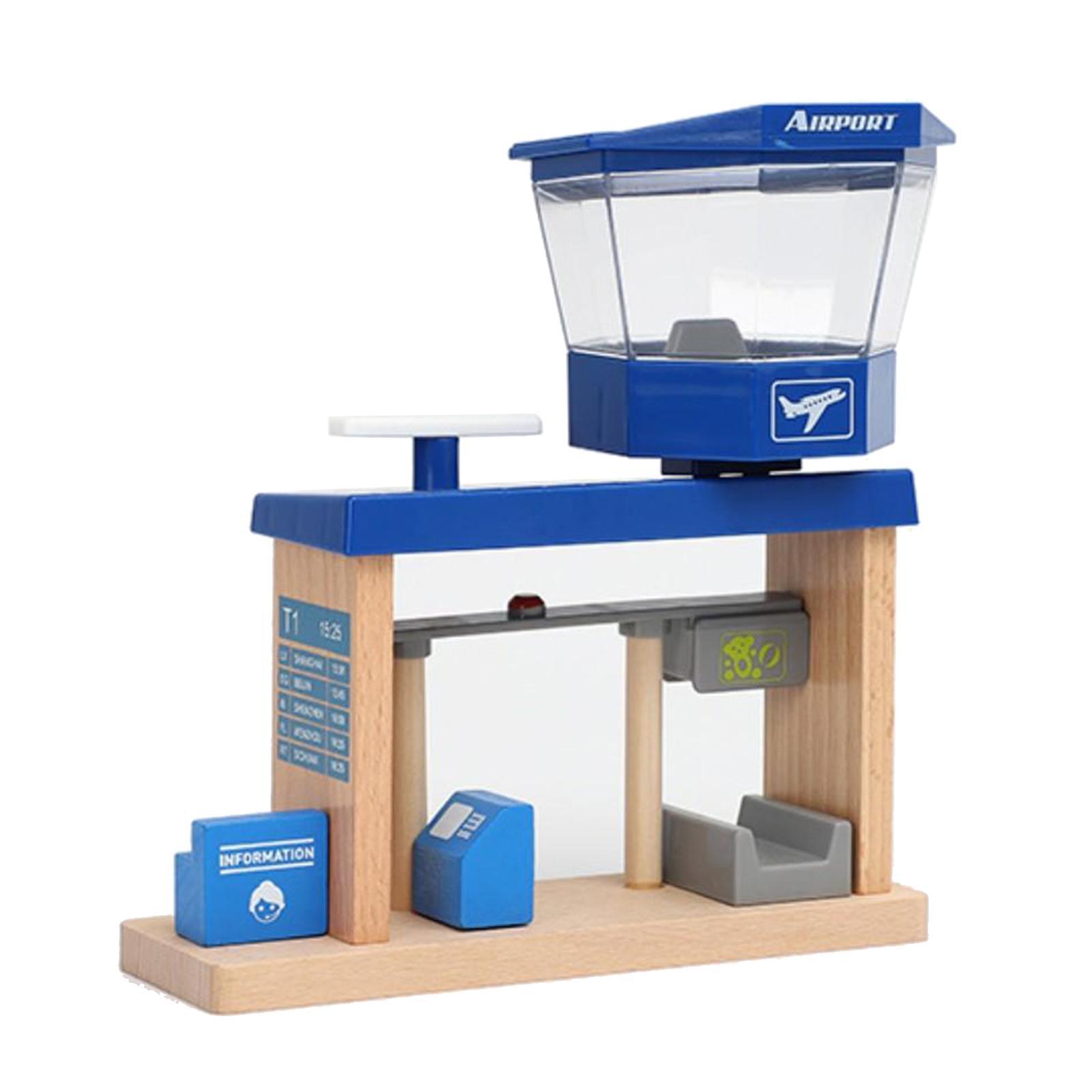 Wooden  Railway Track Accessories Scene    Terminal