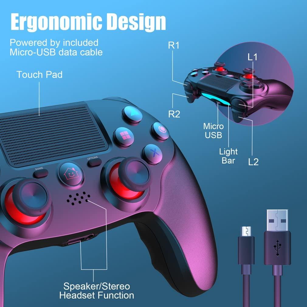 Bộ điều khiển không dây MAGEHUG cho PS4, Tay cầm chơi game không dây cho bộ điều khiển PS4