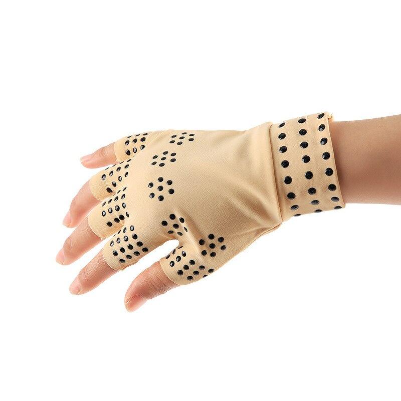 1 Pair Magnetic Therapy Fingerless Gloves Arthritis Pain Relief Heal Joints Braces Supports Health Care Tool