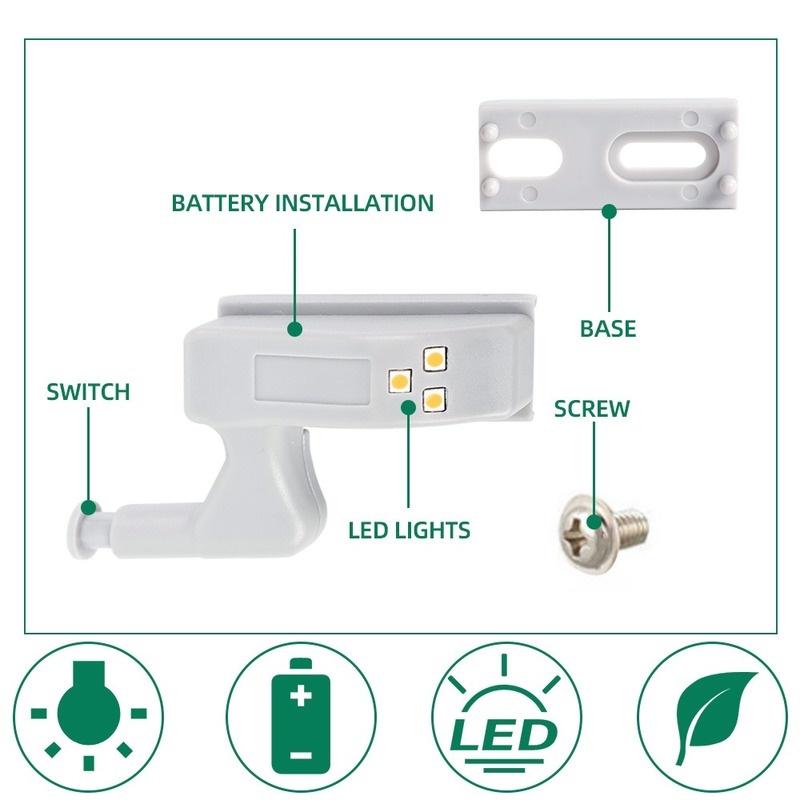 Đèn Led 3 Bóng Cảm Ứng Gắn Bản Lề Thông Dụng Cho Phòng Ngủ Nhà Bếp