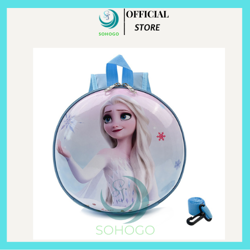 [MẪU MỚI]-Balo 3D hình công chúa ELSA cho bé gái học mẫu giáo– CHỌN MẪU- Cặp ELSA 3D cho bé đi học, size 25x7cm