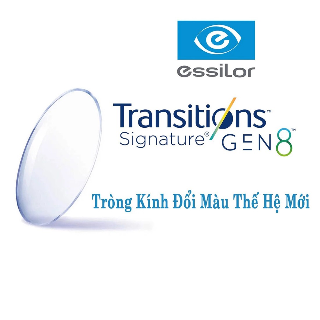 Tròng đổi màu Transitions Gen8 chuyển màu nhanh, đổi màu đậm hơn và độ bền màu cao (1 cặp)-Màu Hổ Phách (1 cặp)