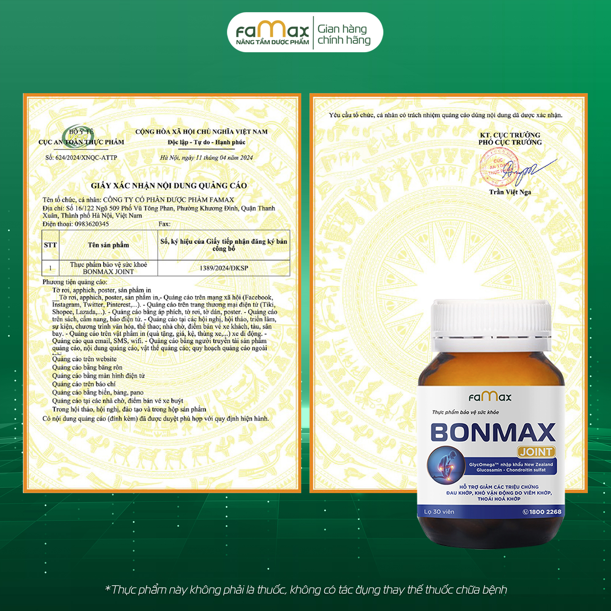 [FAMAX] Combo Lifamax + Bonmax Joint 30 viên - Hỗ trợ giải độc gan, mát gan, khoẻ khớp, chắc xương