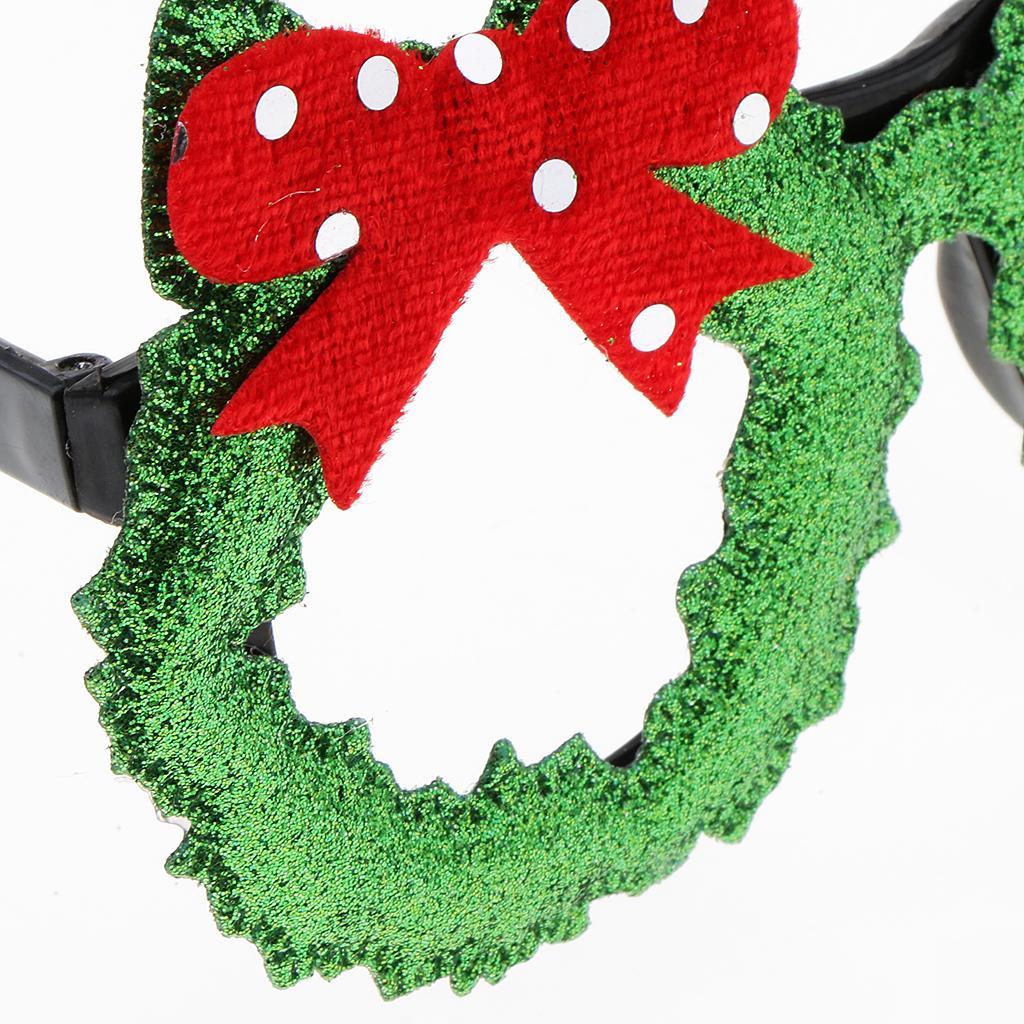 2pcs Novelty Christmas Santa Bowknot Glasses Fancy Dress Glasses Xmas Gifts