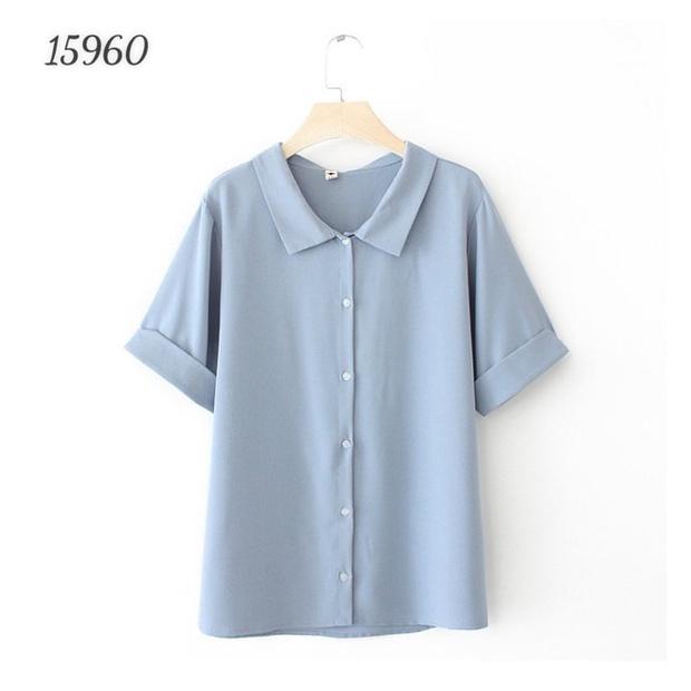 Sơmi BIGSIZE tay ngắn màu trơn 15960